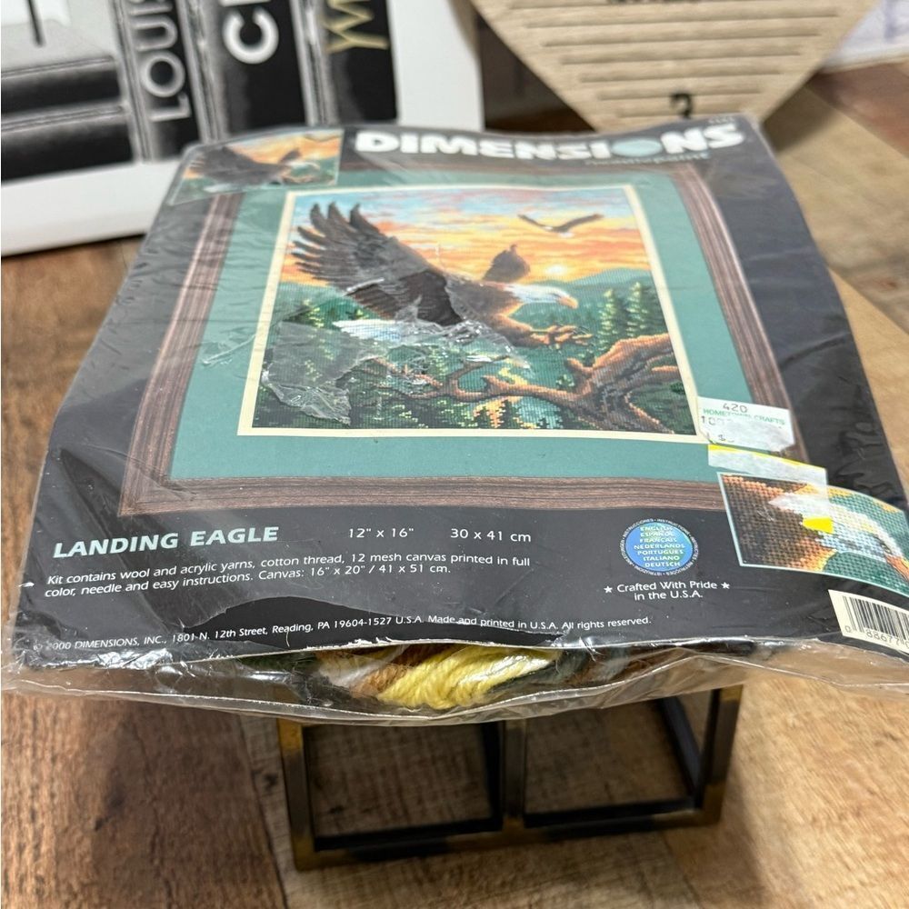 Dimensions Landing Bald Eagle 12×16 Needlepoint Embroidery Kit New Sealed - Picture 6 of 7